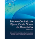 Contrato de ejecución de obras de demolición
