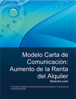 Carta de comunicaci&oacute;n: Aumento de la renta del alquiler