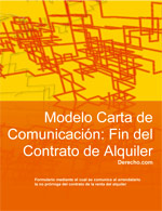 Carta de comunicaci&oacute;n: Fin del contrato de alquiler