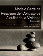 Carta de rescisi&oacute;n del contrato de alquiler de la vivienda