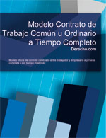 Contrato de trabajo com&uacute;n u ordinario a tiempo completo