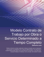 Contrato de trabajo por obra o servicio determinado a tiempo completo