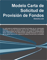 Carta de solicitud de provisión de fondos