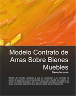 Contrato de arras sobre bienes muebles