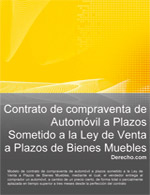 Contrato de  compraventa de autom&oacute;vil a plazos sometido a la Ley de Venta a Plazos de Bienes Muebles