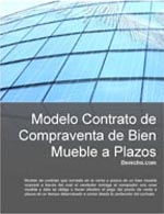 Contrato de compraventa de bien mueble a plazos