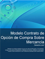 Contrato de opci&oacute;n de compra sobre mercanc&iacute;a