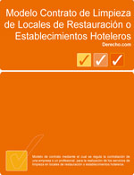 Contrato de limpieza de locales de restauración o establecimientos hoteleros