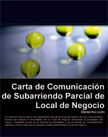 Carta de comunicaci&oacute;n de subarriendo parcial de local de negocio